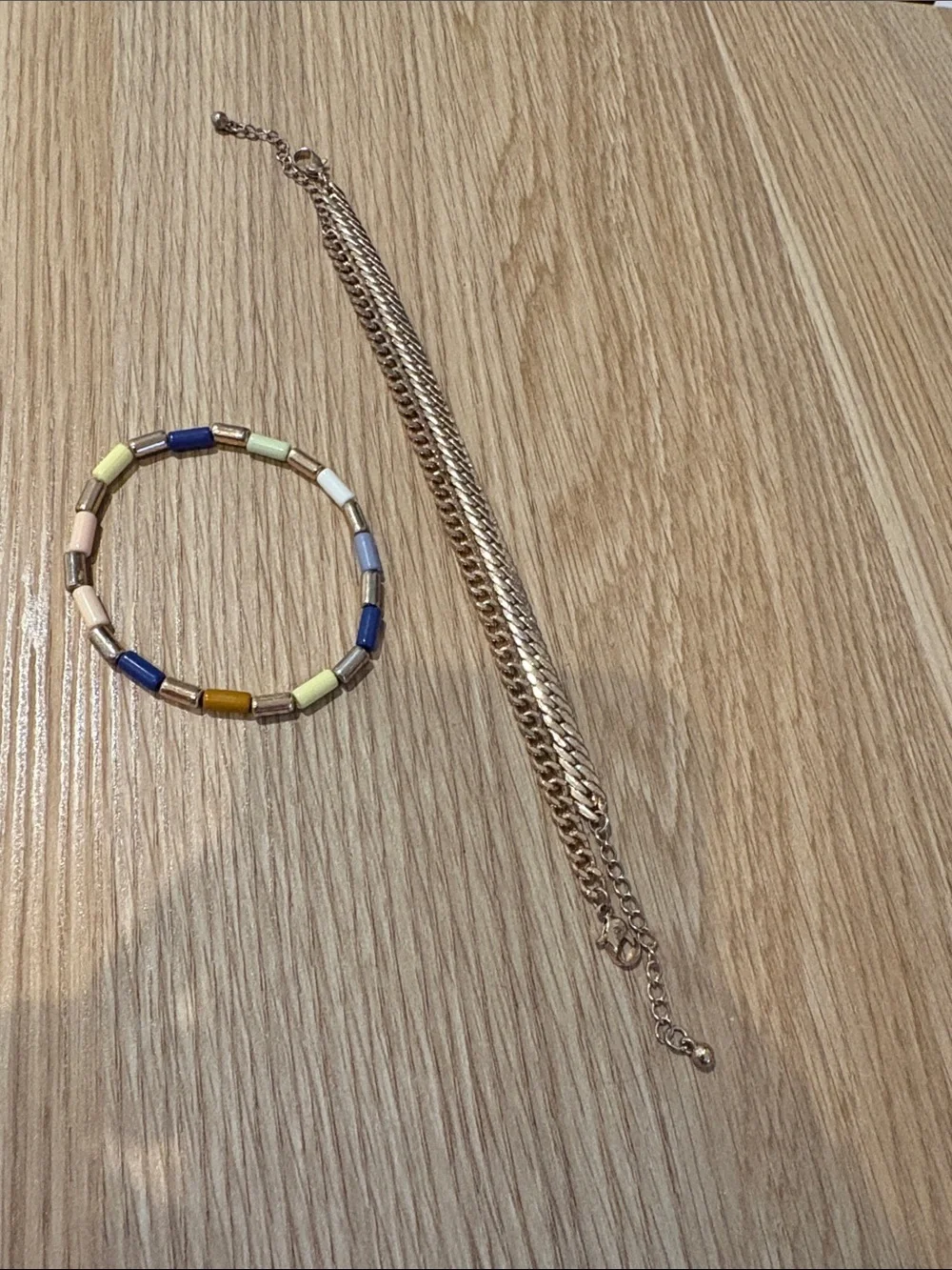 bp Multicolor Beaded Stretch Bracelet with Gold-Tone Spacers